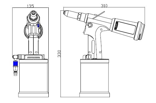 Pneumatic Rivet Gun for Hemlock Made in China MOQ:1 Set 