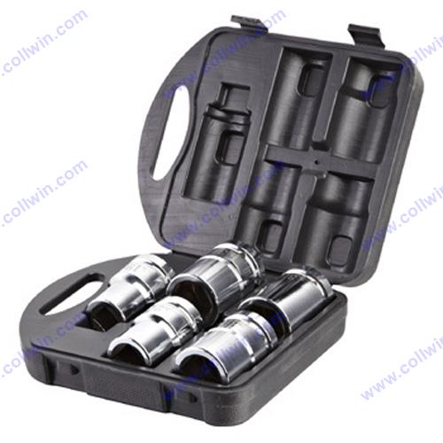 5pcs 1 Inch Drive Impact Wrench Sockets Chrome Plated