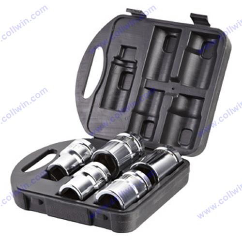 5pcs 1 inch Drive Impact Socket Chrome Plated