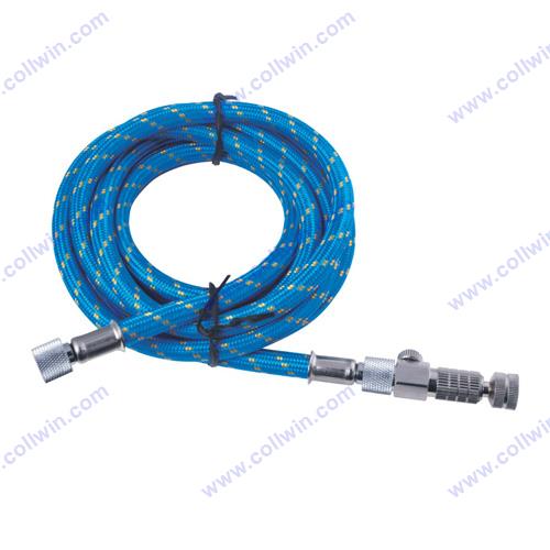 Braided Airbrush Air Hose 1/8" to 1/4" with Quick Coupler & Air Regulator