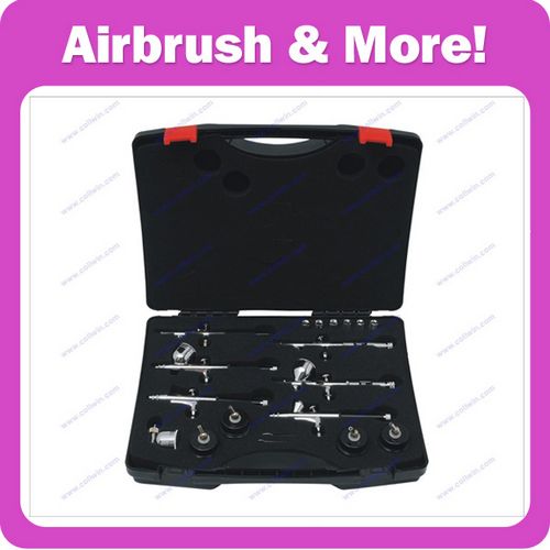 Airbrush Kit with 6 Different Airbrushes