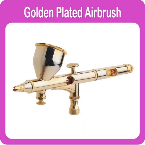 Golden Airbrush Double Action with Air Regulator At The Head